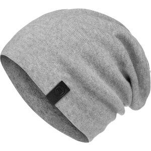 Unisex Grey 100% Cotton Winter Skull Pull on Knit Warm Slouchy Baggy Beanie Cap